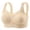 Beige, variant on Embossed Wireless Push-Up Bralette Women's Solid Color Bra with Hook & Eye Soft Skin-Friendly Fabric Ruffle Detail
