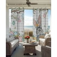 thumbnail image 6 of Easter Blackout Curtains for Bedroom Living Room Darkening Curtains 54 Inch Long Spring Grey Bunny Botanical Eggs Leaves Lattice Short Curtain for Small Window Treatment Grommet Drapes 52"x54"x2, 6 of 9