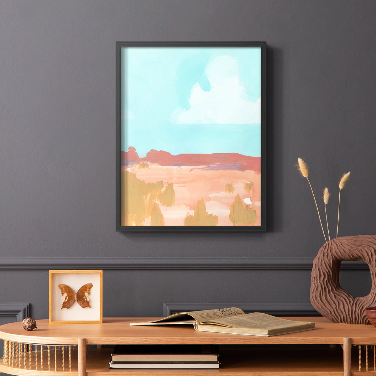 Wide Open Spaces I Framed Print in Black Solid Wood 16 x 20 Framed Print
