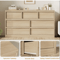thumbnail image 5 of Huisuilinss Drawer Dresser For Bedroom,Wide Chest Of Drawers,Modern Double Dresser Storage Organizer,Wood Dresser TV Stand With Concave Handles For Living Room Nursery Hallway Entryway, 5 of 6