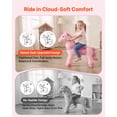thumbnail image 6 of VEVOR Ride On Horse, Riding Pink Unicorn Toys for Kids, No Battery Required, Smooth Wheels with Anti-Roll Stop Ring, Upgraded Raised Seat, Handles, Pedals, 110 lbs Max Load Capacity for Ages 3-8, 6 of 9