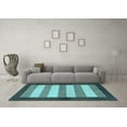 thumbnail image 3 of Ahgly Company Indoor Rectangle Abstract Light Blue Modern Area Rugs, 7' x 9', 3 of 4