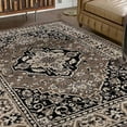 thumbnail image 3 of BNM Oriental Medallion Floral Indoor Area Rug, Brown, 8' x 10', 3 of 5