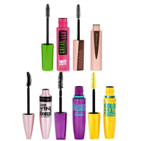 Maybelline Mascara Collection, The Best Sellers, 5 Piece (The Best Maybelline Mascara 2019)