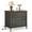 Gray, variant on Bestier Farmhouse Nightstand Set of 2 with 3 Drawers, Wood Bedside Table Night Stand with Charging Station, Sofa Side End Table for Bedroom, Living Room, Oak