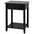 thumbnail image 3 of Casual Home Night Owl Sleek Solid Wood Bedroom Nightstand with Included Discrete 4 port USB Port Station, 3 of 11