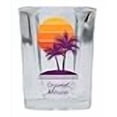 thumbnail image 3 of R and R Imports Cozumel Souvenir 2 Ounce Square Shot Glass Palm Design 4-Pack, 3 of 3