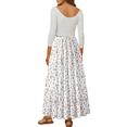 thumbnail image 4 of UVN Skirts for Women Summer Chiffon Pleated A-Line Long Skirt Elastic High Waist Swing Tiered Boho Beach Floral Print Maxi Skirts, 4 of 9