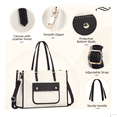 thumbnail image 5 of Bolsa De Lona Para Mujer Playa Tote Bag Impermeable Blanco/Negro, 5 of 5