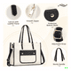 thumbnail image 5 of Bolsa De Lona Para Mujer Playa Tote Bag Impermeable Blanco/Negro, 5 of 5