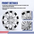 thumbnail image 6 of 4Pcs/Set Cover Hubcaps ,16 inch Hubcaps Wheel Rims Cover for 2018-2024 Toyota Camry/Camry Hybrid  Snap on Installation（16-inch, Silver Lacquer & Black Lacquer), 6 of 7