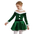thumbnail image 3 of iiniim Girls Long Sleeve Halter Sequins Christmas Dress Velvet Festive Party Role Play Dancewear Green 10, 3 of 7