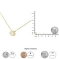 thumbnail image 4 of 14K Yellow Gold Plated .925 Sterling Silver 1/10 Cttw Round-Cut Diamond Bezel 18" Pendant Necklace (J-K Color, I1-I2 Clarity), 4 of 6
