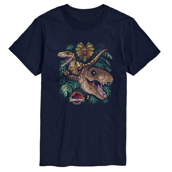 Jurassic Park - Dinosaur Collage - Men's Short Sleeve Graphic T-Shirt