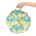 thumbnail image 2 of Colorful Round Floor Cushion with Handle, Paintbrush Contemporary Chaotic Strokes Grunge Art Expressionism, Pillow for Living Room & Dorms, 18" Round, Yellow Beige and Turquoise, by Ambesonne, 2 of 4