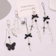 thumbnail image 3 of Sweet Cool Cross Syringe Pendant Keychain Personalized Creative Butterfly Hanging Chain Headphone Case Decoration Bag Charms, 3 of 10