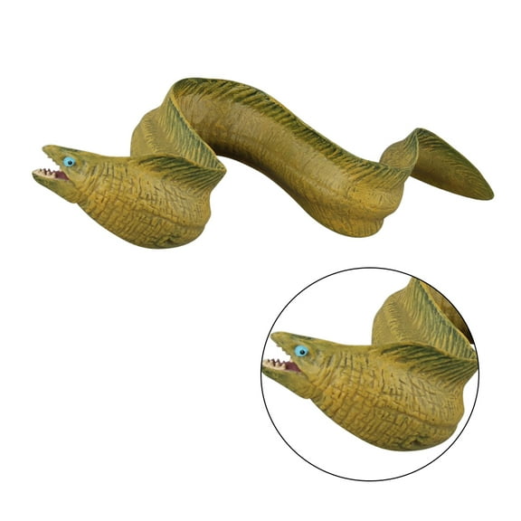 WHAMVOX 1PC Simulated Marine Animal Model Decor Lifelike Muraenesox Cinereus Model Plastic Solid Marine Animal Model Decor Mini Marine Animal Model Ornaments for Home Store (Muraenesox Cinereus Style)