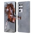 thumbnail image 1 of Head Case Designs Officially Licensed Simone Gatterwe Horses Native Leather Book Wallet Case Cover Compatible with Samsung Galaxy S21 Ultra 5G, 1 of 6