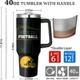thumbnail image 2 of 40 Oz Tumbler with Handle and Straw, Reusable Insulated Water Bottle 40 Oz, Double Wall Coffee Travel Mug Spill Proof Leak Proof, Stainless Steel Cup with Handle and Straw Gifts for Women, 2 of 6