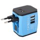 thumbnail image 3 of Adaptador de corriente universal Estación de carga de viaje con dos puertos USB Adaptador de enchufe internacional, 3 of 12