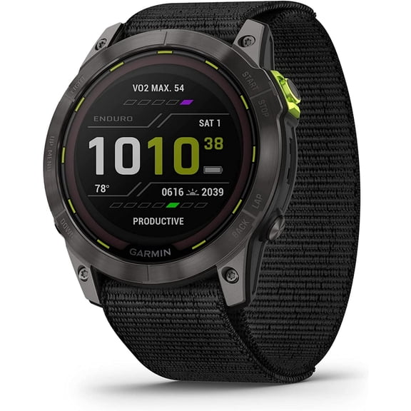 Restored Garmin Enduro 2 1.4" Smartwatch with GPS, Solar Charging, Preloaded Maps, Black (Refurbished)