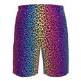 thumbnail image 6 of Naloa Leopard Neon Rainbow Gradient Men's Beach Shorts, Surfing shorts, Swim trunks, Quick Dry Swim Trunks for Surfing Beach Fun - XX-Large, 6 of 9