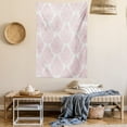 thumbnail image 2 of Damask Tapestry, Damask Pattern Royal Motif Baby Pink Floral Design Victorian Fashioned Print, Wall Hanging for Bedroom Living Room Dorm Decor, 40W X 60L Inches, Pink and White, by Ambesonne, 2 of 5