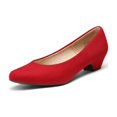 thumbnail image 1 of Zapatos de Tacón Bajo Mila para Mujer DREAM PAIRS en Ante Rojo Talla 5.5, 1 of 7
