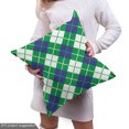 thumbnail image 5 of Ambesonne Geometric Fabric by the Yard Upholstery, Squares in Argyle Pattern, 1 Yard, Green White Violet Blue, 5 of 5