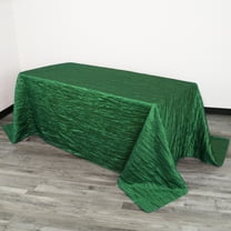 Your Chair Covers - Crinkle Taffeta Tablecloths 90 x 132 in. Rectangular Hunter Green for all events, Wedding, Parties