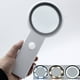 thumbnail image 1 of Lupa de lectura, lupa de mano iluminada con soporte y 18 luces LED, lupa de sobremesa 10X-30X con soporte plegable para lectura, joyería, inspección y monedas, gris, 1 of 5