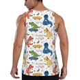 thumbnail image 3 of Fotbe Dinosaur Pattern Men's Quick Dry Workout Tank Top Gym Muscle Tee Fitness Bodybuilding Sleeveless T Shirt Breathable Workout Shirt-Large, 3 of 9