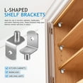 thumbnail image 3 of 20pcs Shelf Support Pegs Shelf Pins L Shape Shelf Bracket Pegs Shelving Holders Metal Shelf Pegs For Cabinet Bookcase Closet, 3 of 8