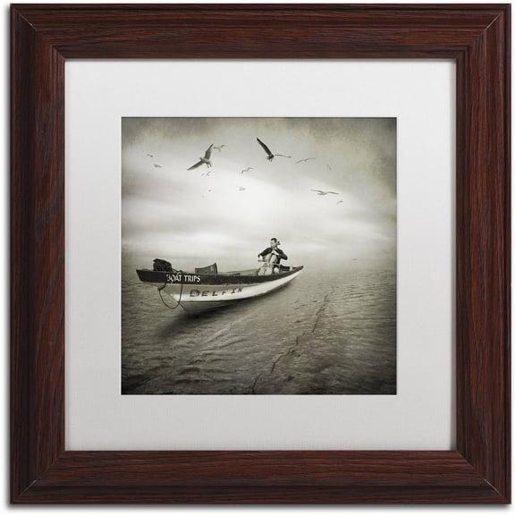 Trademark Fine Art "Cello Sophia" Canvas Art by Moises Levy White Matte, Wood Frame