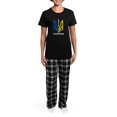 thumbnail image 4 of CafePress - I Stand With Ukraine Flag Support Ukraine Pajamas - Women's Short Sleeve Print T-Shirt and Pants Dark Cotton Pajama Set, 4 of 7