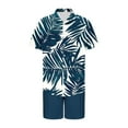 thumbnail image 5 of Xysaqa Men's Hawaiian Shirt and Shorts Set 2 Piece Beach Vacation Outfits Casual Floral Short Sleeve Button Down T-Shirt Matching Sets Summer Clothes S-3XL Summer Savings, 5 of 5
