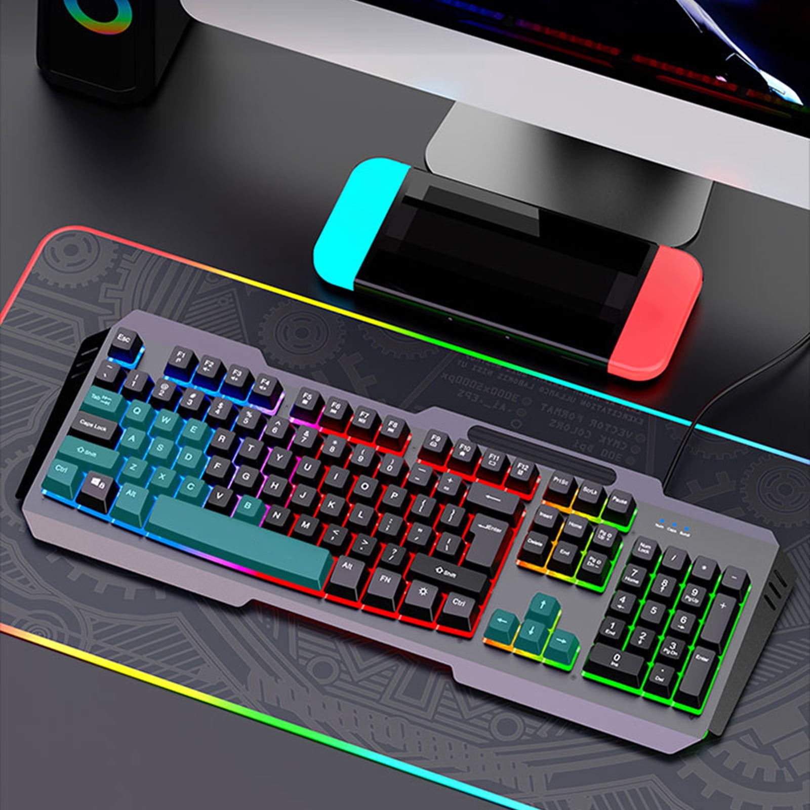 DS600 Metal Corded Keyboard With Option 1.50m Cable And Fast Response For Competitive Gaming