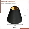 thumbnail image 4 of 6 Pcs Chandelier Lamp Shades 5 Inch, Mini Barrel Lampshades Clip On for Table Lamp Wall Lamp Replacement, Natural Linen Mini Lamp Shade, 3.2x4.9x5.9in (Top Height Bottom), 4 of 6