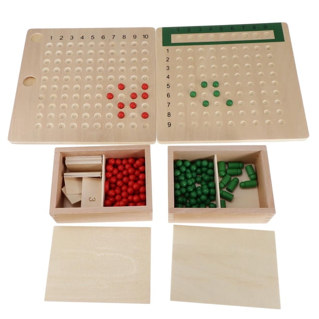 Montessori Math Material, Educational Wooden Children and Preschoolers