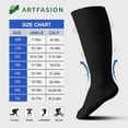 thumbnail image 3 of Compression Socks for Women, LOFIR 2 Pairs Medical Compression Socks, Circulation 20-30 mmHg Light Knee High Stockings for Men and Women - Best Support for Running, Nursing,Black, 4XL, 3 of 10