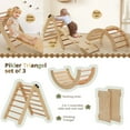 thumbnail image 4 of Pikler Triangle Set, Caveen Foldable Wooden Climbing Toys, Montessori Climbing Set, with Arch, Ramp and Ladder, Indoor Jungle Gym for Toddlers 0.5-6 Years Old, 4 of 8