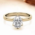 Auory 925 Sterling Silver Engagement Rings - Oval Cut Solitaire ...