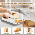 thumbnail image 6 of Adjustable Bread Slicer for Homemade Bread Foldable Bread Cutting Guide with Crumb Tray Multi Width Slicing Tool for Bread Cakes, 6 of 7