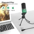 thumbnail image 4 of Micrófono USB para juegos FIFINE K669G para PC, PS4, Mac - Verde, 4 of 7