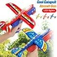 thumbnail image 2 of 3 Pack Airplane Launcher Toys, 2 Flight Modes LED Light Foam Glider Catapult Plane Toy,Outdoor Flying Toys Birthday Gifts for Kids Boys Girls 3 4 5 6 7 8 9 10 Year Old, 2 of 11