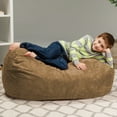 thumbnail image 5 of Chill Sack Bean Bag Chair, Memory Foam Lounger with Microsuede Cover, Kids, 2.5 ft, Earth, 5 of 8