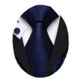 thumbnail image 1 of Corbata Barry.Wang Seda Azul Marino Juego 150 cm de Largo, 1 of 6