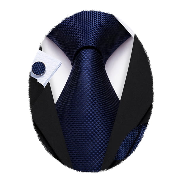 Corbata Barry.Wang Seda Azul Marino Juego 150 cm de Largo