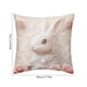 thumbnail image 3 of Funda de almohada con estampado digital 3D de conejo | Diseño de bordado falso | Tejido de poliéster | Funda de cojín decorativa para sofá cama de 45 x 45 cm, 3 of 6