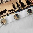 thumbnail image 4 of Erosebridal Winter Wildlife Wolf Quilt Print Blackout Curtains Set of 2 (52x84 Each), Cabin Decor Window Curtains for Men and Women, 4 of 6